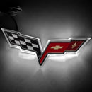2005-2013 Chevrolet C6 Corvette Illuminated Emblem with white LEDs.