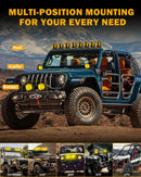 V-ULTRA Series | 5 Inch 172W LED Side Shooter Amber Pod Lights with Amber DRL