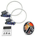 2007-2017 Jeep Wrangler JK LED Surface Mount Headlight Halo Kit with RF Controller.