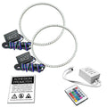 1997-2006 Jeep Wrangler TJ ORACLE LED Headlight Halo Kit- Waterproof Surface Mount with Simple Controller.