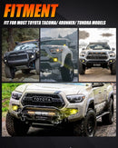 3 Inch 80W 9600LM LED Fog Lights Kit White/Yellow Beam for 2012-2022 Toyota Tacoma/ 2010-2022 Toyota 4Runner / 2014-2022 Toyota Tundra
