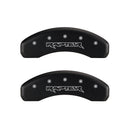 MGP 4 Caliper Covers Engraved Front & Rear Raptor Red finish silver ch