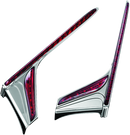 Kuryakyn L.E.D. Vertical Rear Light Strips 12-17 GL1800 Chrome Red Lens