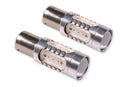 Photo of two Diode Dynamics 1156 LED Bulbs HP11 LED sitting next to each other.