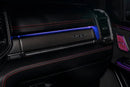 TRX interior dashboard with purple LED lighting