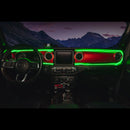 2018-2023 Jeep Wrangler JL/Gladiator JT Dynamic ColorSHIFT LED Interior Dash Board Kit