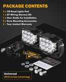 V-MAX Series | 5 Inch 168W 16440LM Combo Beam Side Shooter LED Square Pod Lights with Amber DRL