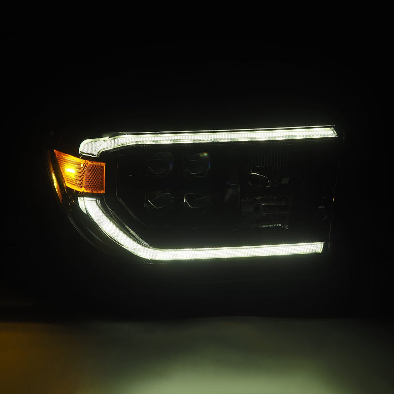 AlphaRex 07-13 Toyota Tundra/08-17 Toyota Sequoia MK II NOVA-Series LED Projector Headlights Alpha-Black (With Level Adjuster)