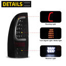 Winjet 2005-2015 Toyota Tacoma LED Sequential Tail Light w/Yellow Turn Signal - Black / Smoke