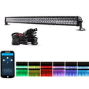 22"/32"/42" V-Series RGB Straight/Curved 5D lens Combo Beam Double Row LED Light Bar for SUV ATV UTV Trucks Pickup Boat