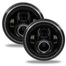 7" high powered halo headlights turned off