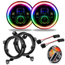 Jeep Wrangler JL/Gladiator JT 7" High Powered LED Headlights (Pair) with RF Controller.