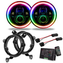 Jeep Wrangler JL/Gladiator JT 7" High Powered LED Headlights (Pair) with 2.0 Controller.