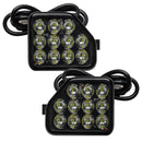 Front view of Jeep Wrangler rear bumper LED reverse lights