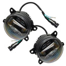 Angled view of 4" High Performance LED Fog Light (Pair)