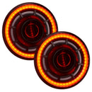 7" Oculus Headlights with red LED outer halo ring.