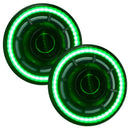 7" Oculus Headlights with green LED outer halo ring.