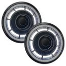 7" Oculus Headlights with white LED inner halo ring.