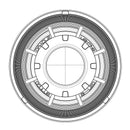 CAD graphic of the front of 7" Oculus Headlights
