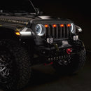 2024+ Jeep Wrangler JL/ Gladiator JT Pre-Runner Style LED Grill Light Kit - PRE-ORDER installed on Jeep Rubicon.