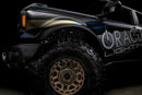 Low shot of fiber optic wheel liner kit installed with white LED lighting.