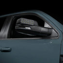 Close-up of LED Off-Road Side Mirror Ditch Lights installed on a RAM TRX