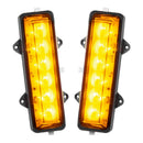 Dual Function Amber/White Reverse LED Modules for Ford Bronco Flush Tail Lights with amber LEDs.