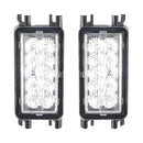 Front product view of Dual Function Amber/White Reverse LED Module for Jeep Wrangler JL Flush Tail Lights with white LEDs