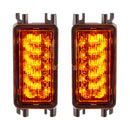 Front product view of Dual Function Amber/White Reverse LED Module for Jeep Wrangler JL Flush Tail Lights with amber LEDs
