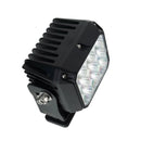 Black off-road light with visible brand logo on a white background