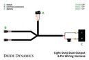 Diode Dynamics Light Duty Dual Output 4-pin Wiring Harness