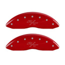 MGP 4 Caliper Covers Engraved Front & Rear Vintage Style/RT Red finish silver ch