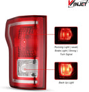 Winjet 2015-2017 Ford F-150 w/Factory Halogen Type Taillight - Chrome /Red