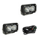 Baja Designs S2 Pro Black LED Auxiliary Light Pod Pair - Clear Driving Combo