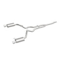 MagnaFlow Cat Back, SS, 2.5in, Street, Dual Split Polished 4.5in Tips 2015 Ford Mustang Ecoboost