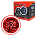 Pre-Installed 5.75" H5006/PAR46 Sealed Beam Headlight with red LED halo ring.