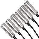 Close-up on six Fiber Optic LED Light Heads.