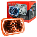 Sealed Beam 7x6 H6054 Headlight with Pre-Installed SMD Halo - amber LED