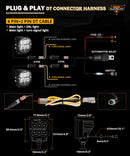 X-PRO Series | 3 Inch 84W LED Combo Pod Light Off Road Lights with White DRL&Amber Turn Signal Light