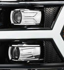 AlphaRex 07-13 Chevrolet Silverado LUXX-Series LED Projector Headlights Jet Black