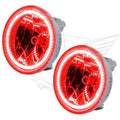 Chevrolet Camaro fog lights with red LED halo rings.