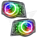 2007-2009 Chrysler Aspen Pre-Assembled Headlights with ColorSHIFT LED halo rings.