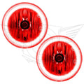 2005-2010 Chrysler 300 Base Pre-Assembled Fog Lights with red LED halo rings.