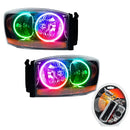 2006 Dodge Ram Pre-Assembled Halo Headlights - Black with RF Controller.