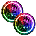 2007-2013 GMC Sierra Pre-Assembled Fog Lights with ColorSHIFT LED halo rings.