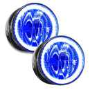 Lincoln Navigator fog lights with blue LED halo rings.