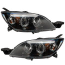 2004-2009 Mazda 3 Pre-Assembled Halo Headlights - Hatchback/Halogen Style