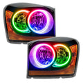 2004-2006 Dodge Durango Pre-Assembled Halo Headlights - Black Housing