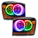 2004-2006 Dodge Durango Pre-Assembled Halo Headlights - Black Housing