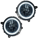 2007-2016 Jeep Patriot Pre-Assembled Halo Headlights with white LED halo rings.
